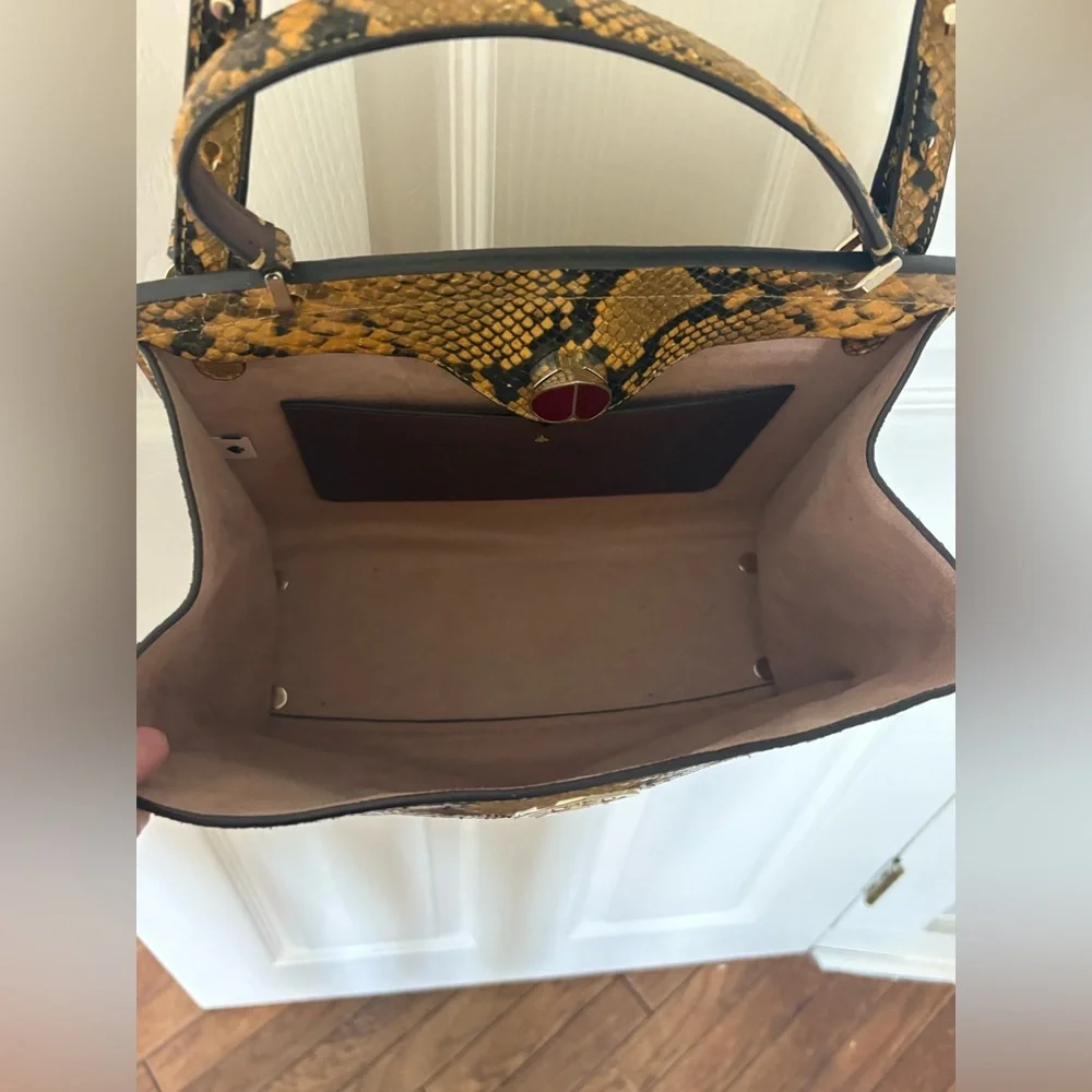 Kate Spade Romy Medium Satchel in Python-Embossed Leather | Fall 2019 Runway Bag - Picture 5 of 16